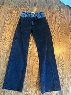 Abercrombie High Rise Mixed Denim Jeans